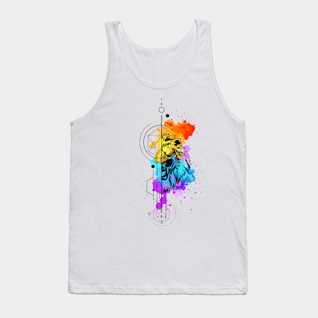 Lion Artwork Logo Tank Top by G-Art Swiss